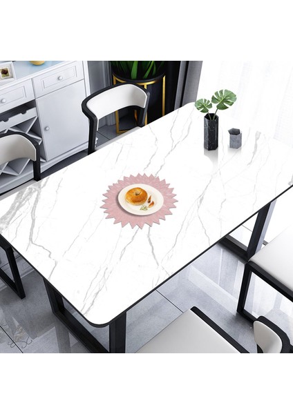 Placemats Set 6 Round Bollow Out Çiçekler Yemek Masa Pres Presli Gül Altın Için Paspaslar (Yurt Dışından) fırsatları