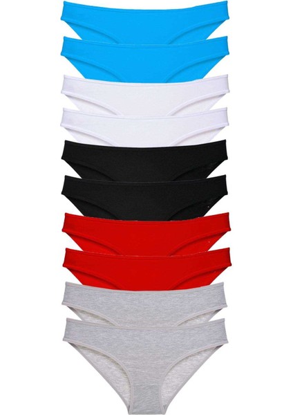 10 Adet Süper Eko Set Likralı Kadın Slip 528