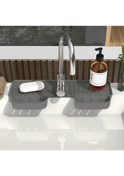 Mutfak Musluk Emici Mat Lavabo Sıçrama Koruyucusu Silikon Drenaj Kurutma Pedi Tezgahı Koruma Tepsisi Yeşil (Yurt Dışından) modelleri