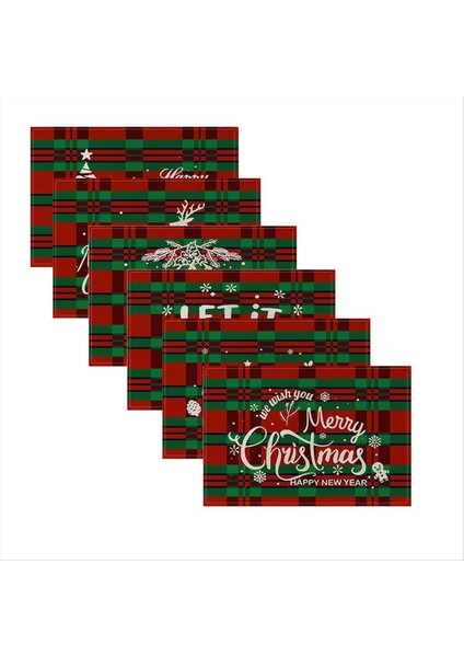 Noel Placemats Isıya Dayanıklı Noel Mat Noel Ev Dekorasyon Si (Yurt Dışından)