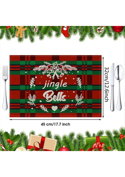 Noel Placemats Isıya Dayanıklı Noel Mat Noel Ev Dekorasyon Si (Yurt Dışından) fiyatları