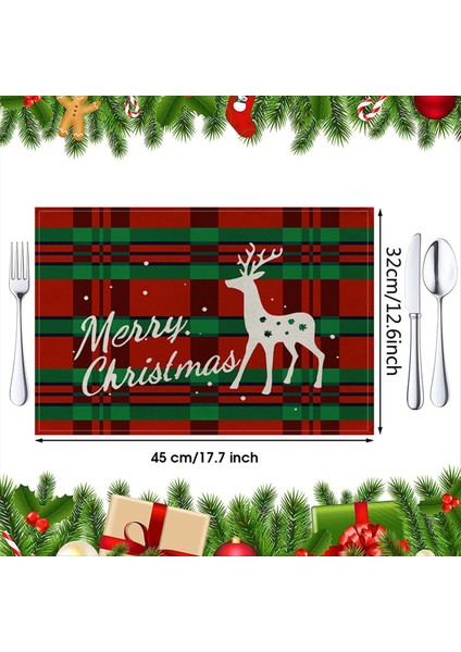 Noel Placemats Isıya Dayanıklı Noel Mat Noel Ev Dekorasyon Si (Yurt Dışından) modelleri