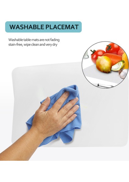 Isıya Dayanıklı Kaymaz Mutfak Placemat Tablosu Için Şeffaf Placemat Yıkanabilir Placemat (8 Adet) (Yurt Dışından) modelleri