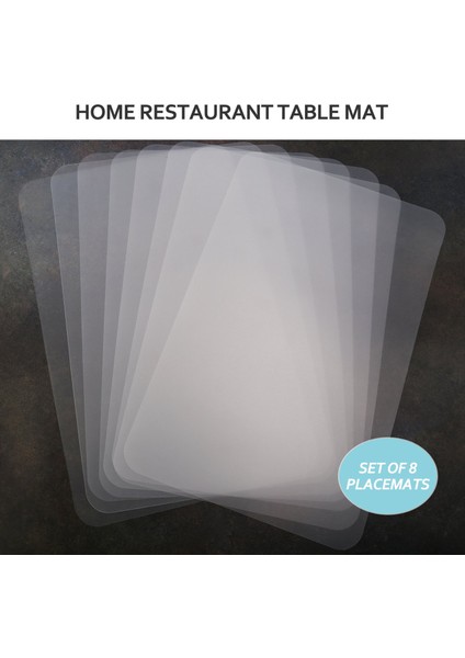 Isıya Dayanıklı Kaymaz Mutfak Placemat Tablosu Için Şeffaf Placemat Yıkanabilir Placemat (8 Adet) (Yurt Dışından) fırsatları