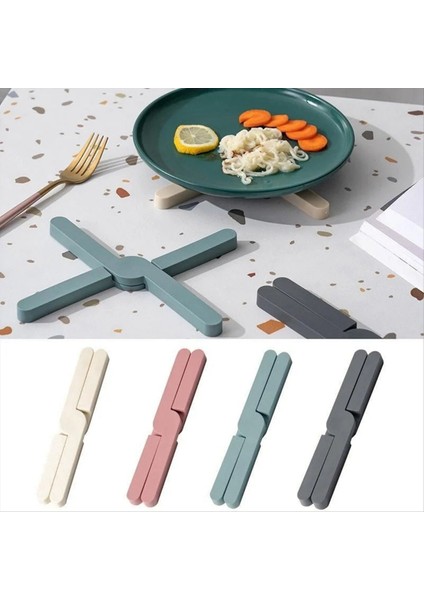 A-Katlanabilir Trivet Paspaslar Sıcak Pot Tutucu Sıcak Pedler Kurutma Paspas Tablo Mutfağı Için Isıya Dayanıklı (Katlanabilir x Şekilli) (Yurt Dışından) indirimleri