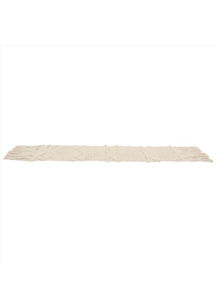 2x Macrame Masa Koşucu Boho Düğün Masa Dekorasyonu Vintage Farmhouse ve Bohem Yemek Odası Stili Bej Beyaz (Yurt Dışından) modelleri