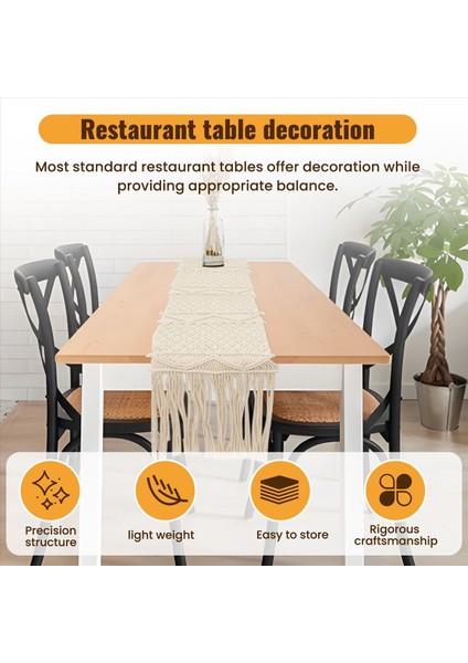 2x Macrame Masa Koşucu Boho Düğün Masa Dekorasyonu Vintage Farmhouse ve Bohem Yemek Odası Stili Bej Beyaz (Yurt Dışından) fırsatları