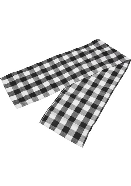Buffalo Check 13X70INCH Siyah Beyaz Ekose Masa Koşucu Parti Noel Etkinlikleri Için Yemek Masa Koşucuları Ev Dekor (Yurt Dışından) fiyatları