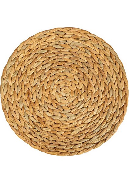 8 Paket Yuvarlak Su Sümbül Placemat Li Dokuma Hasır Masa Yer Paspasları 38CM (Yurt Dışından) fiyatları