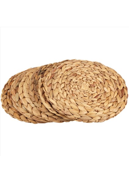 6 Paket Yuvarlak Su Sümbül Placemat Li Dokuma Hasır Masa Yer Paspasları 25CM (Yurt Dışından) fiyatları
