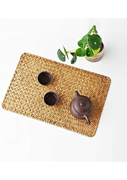 6 Paket Doğal Seagrass Place Mat 17 7inch x 12INCH El Dokuması Dikdörtgen Rattan Placemats (Yurt Dışından) fırsatları