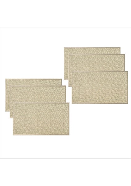 6pcs Dikdörtgen Dokuma Masa Paspas Kayması 18X12 Inç Dokulu Çizik Geçirmez Pvc Masa Paspasları Mutfak Ev Dekoru Altın (Yurt Dışından) fiyatları