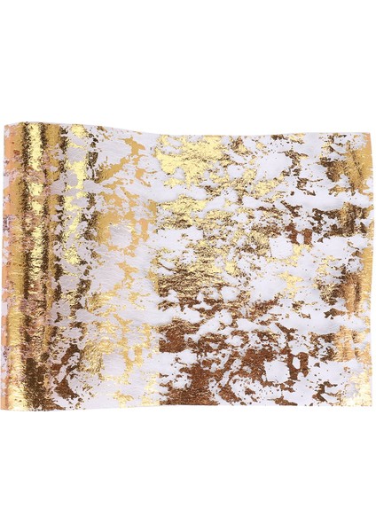 Masa Runner Köpüklü Polyester Tül Şerit Rulo Altın Folyo Partisi Düğün Noel Dekor 28CMX5M (Yurt Dışından) modelleri