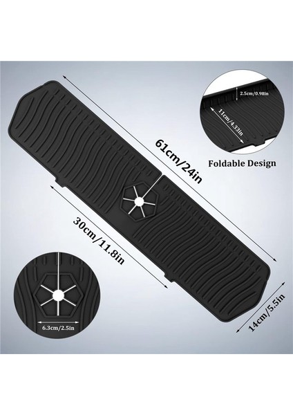Mutfak Lavabo Sıçrama Gardiyanlar Sıçrama Muhafızları Mat Uzun Silikon Musluk Saplı Mutfak Siyahı Için Su Yakalayıcı Tepsisi (Yurt Dışından) modelleri