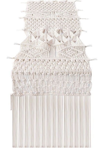 Makro Masa Koşucu Boho Düğün Masa Dekoru El Dokuması Vintage Farmhouse Bohem Yemek Odası Tarzı Süslemeleri (Yurt Dışından)