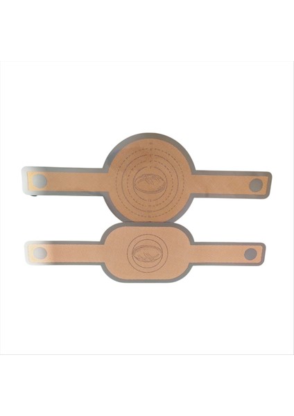 Yalıtım Pad Yuvarlak Dip ve Oval Alt Seti Gri Uzun Saplı Ped Anti-Ölçme Anti-Ölçeklendirme Kolay Ekmek Transfer Pedi A (Yurt Dışından)