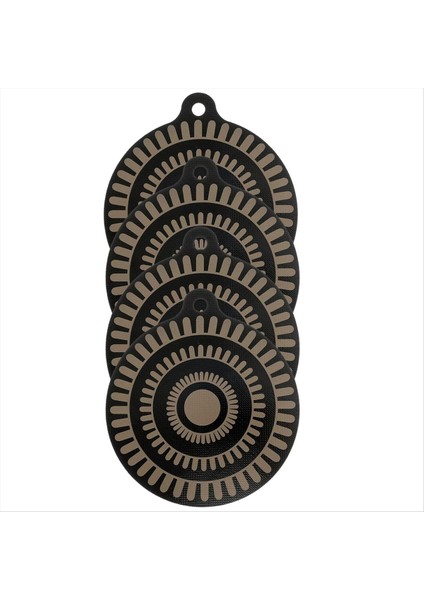 4pcs Indüksiyon Ocak Yalıtım Padü Ocak Koruyucu Mat Potholder Slip Silikon Silikon Isı Yalıtım Pedi 24CM (Yurt Dışından)