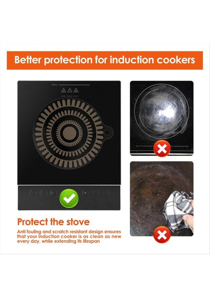 4pcs Indüksiyon Ocak Yalıtım Padü Ocak Koruyucu Mat Potholder Slip Silikon Silikon Isı Yalıtım Pedi 24CM (Yurt Dışından) fırsatları