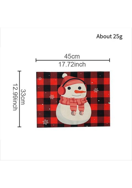 Noel Masası Placemat Kar Adamı Kar Tanesi ve Kış Kardan Adam Set 4 Placemat Dekoratif Yıkanabilir Masa Paspasları (Yurt Dışından) modelleri