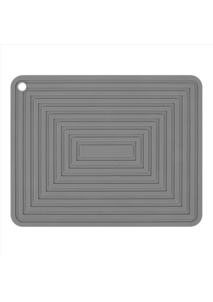 Büyük Silikon Tencere Tutucu Kare Kalın Isı Yalıtım Pedi Değil Olmayan Oluk Mutfak Masası Mat (Gri) (Yurt Dışından)