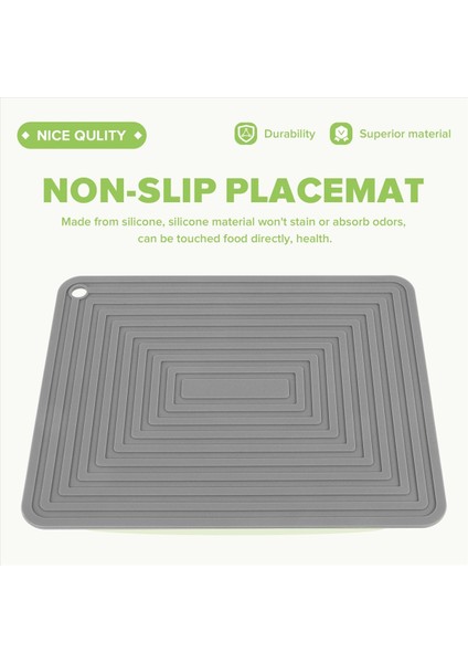 Büyük Silikon Tencere Tutucu Kare Kalın Isı Yalıtım Pedi Değil Olmayan Oluk Mutfak Masası Mat (Gri) (Yurt Dışından) modelleri