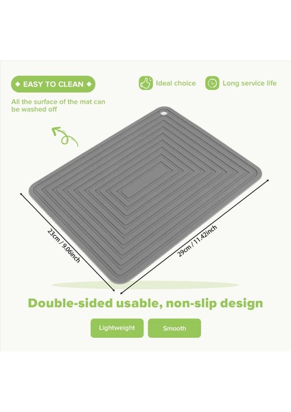 Büyük Silikon Tencere Tutucu Kare Kalın Isı Yalıtım Pedi Değil Olmayan Oluk Mutfak Masası Mat (Gri) (Yurt Dışından) fırsatları