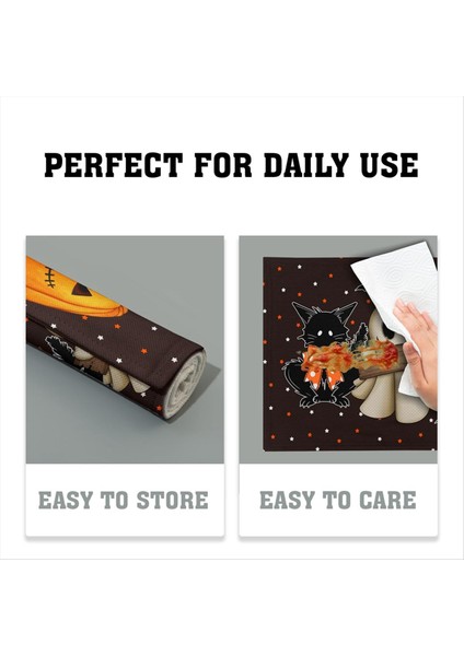 Cadılar Bayramı Placemats 4 Parça Placemats Mutfak Masa Üstü Kapalı ve Dış Slip Olmayan Isıya Dayanıklı Masa Paspasları (Yurt Dışından) indirimleri