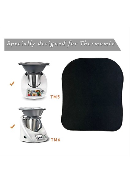 Thermomix Için Tm5 Tm6 Slayt Ped Güçlü Yapışma Anti-Kırpma Mat Katman Yok Tutkal Siyah Mobil Masa Mat 3pc (Yurt Dışından) fiyatları