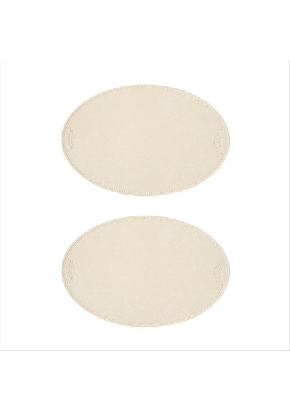 Retro Pu Placemat Avrupa Fransız Tarzı Oval Yalıtım Mats Su Geçirmez ve Yağ Durumsal Batı Yemek Masası Mat Ev G (Yurt Dışından)