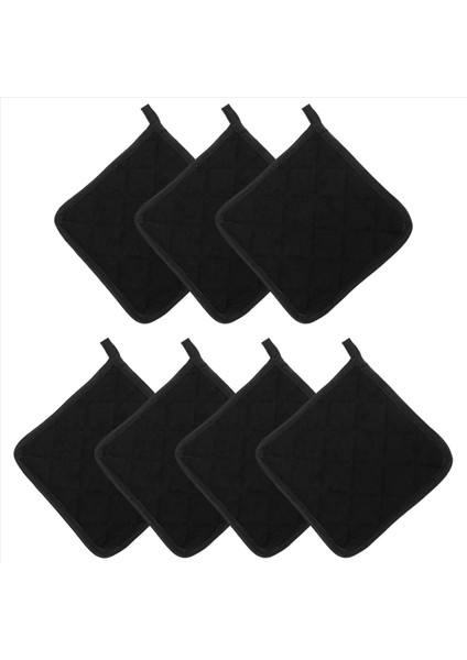 7 Adet Mutfak Fırın Eldivenleri Için Siyah Pamuklu Tencere Tutucuları Makine Yıkanabilir ve Isıya Dayanıklı Sıcak Ped (Yurt Dışından) fiyatları