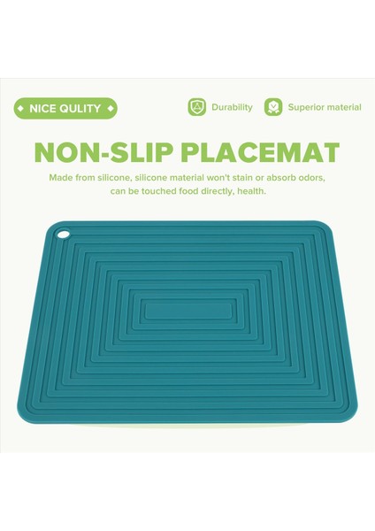 Büyük Silikon Tencere Tutucu Kare Kalın Isı Yalıtım Pedi Değil Olmayan Oluk Mutfak Masası Mat (Yeşil) (Yurt Dışından) fırsatları