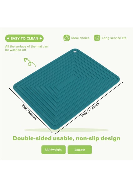 Büyük Silikon Tencere Tutucu Kare Kalın Isı Yalıtım Pedi Değil Olmayan Oluk Mutfak Masası Mat (Yeşil) (Yurt Dışından) indirimleri