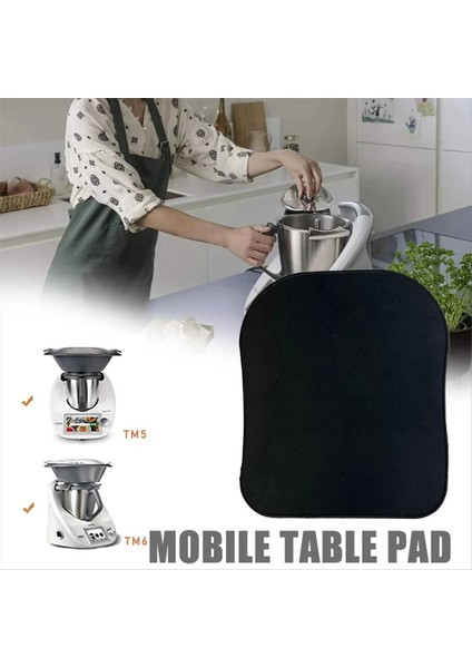 Thermomix Için Tm5 Tm6 Slayt Ped Güçlü Yapışma Anti-Kırpma Mat Katman Yok Tutkal Siyah Mobil Masa Mat 3pc (Yurt Dışından) fırsatları