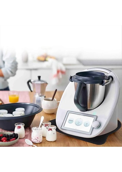 Thermomix Için Tm5 Tm6 Slayt Ped Güçlü Yapışma Anti-Kırpma Mat Katman Yok Tutkal Siyah Mobil Masa Mat 3pc (Yurt Dışından) indirimleri