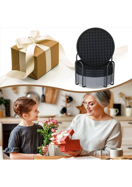 40 Paket Bardak Içecekler Için Silikon Coaster Tutucuyla Silikon Kılı (Yurt Dışından) fırsatları