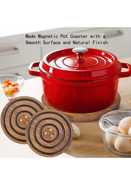Manyetik Pot Koku Magic Trivet Ahşap Mutfak Için Manyetik Pot Tutucular Sıcak Yemekler Için Manyetik Trivetler Pot Trivet (Yurt Dışından) indirimleri