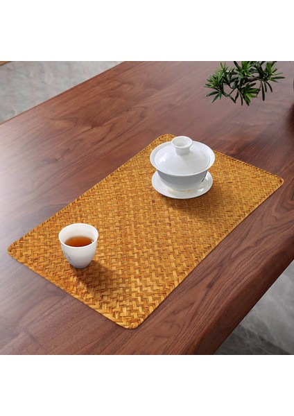 4 Paket Doğal Deniz Otu Yer Mat 17 Inç x 12 Inç El Dokuması Dikdörtgen Rattan Placemats (Yurt Dışından) fiyatları