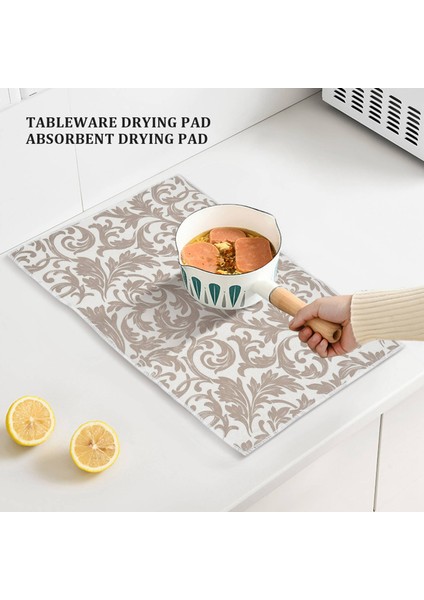 2 Paket Bulaşık Kurutma Paspas Emici Kurutma Mat Makinesi Yıkanabilir Yemek Kurutma Paspaslar Mutfak Tezgahı Büyük (Gri Asma) (Yurt Dışından) fiyatları
