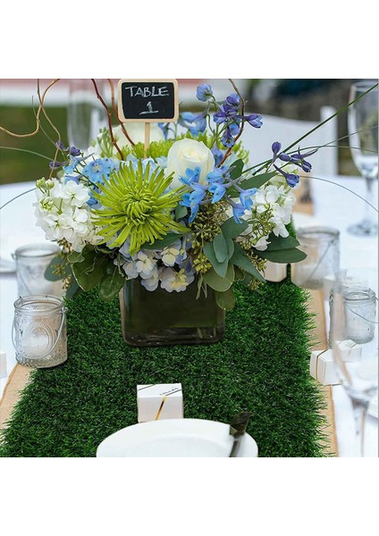 2x Çim Masa Koşucu 12 x 72 Inç Düğün Partisi Ziyafet Bebek Duşu Için Yeşil Yapay Masa Dekoru Dekor (Yurt Dışından) fiyatları