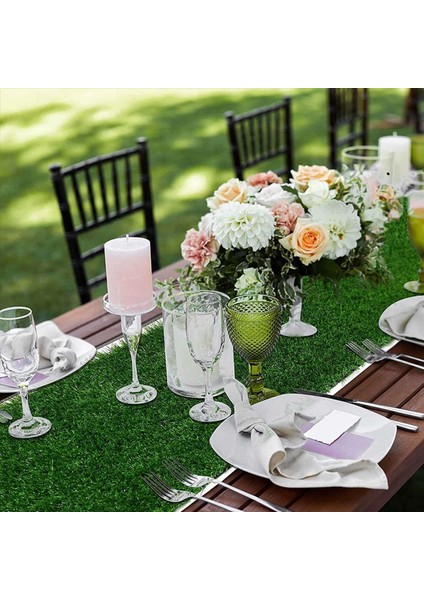 2x Çim Masa Koşucu 12 x 72 Inç Düğün Partisi Ziyafet Bebek Duşu Için Yeşil Yapay Masa Dekoru Dekor (Yurt Dışından) modelleri