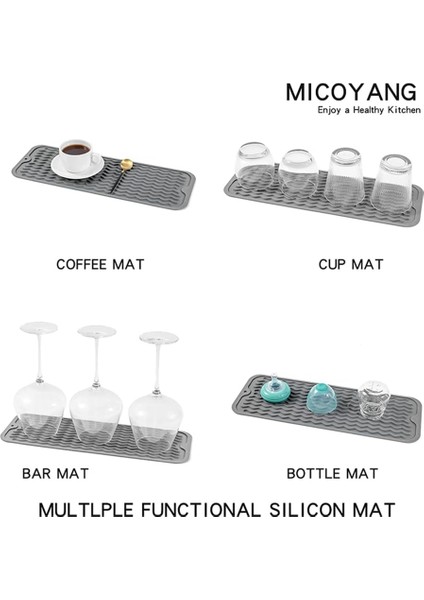 Çoklu Kullanım Için Çanak Kurutma Mat Kolay Temiz Çevre Dostu Isıya Dayanıklı Silikon Paspas Mutfak Tezgahı Gri-B (Yurt Dışından) fiyatları