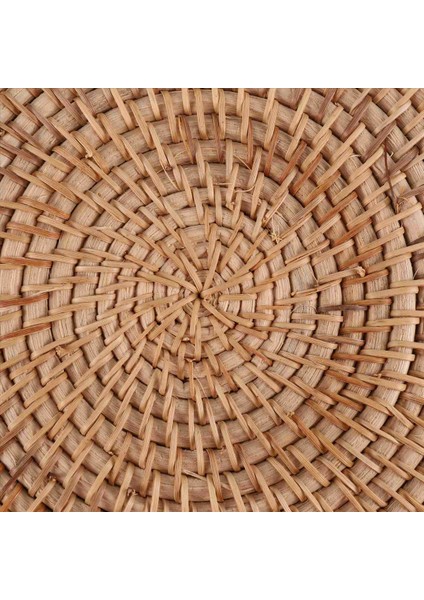 3 Adet El Yapımı Yuvarlak Doğal Rattan Placemat Çiftlik Evi Yuvarlak Hasır Placemats Yemek Masası Düğün Partiler Barbekü Vb (Yurt Dışından) fiyatları