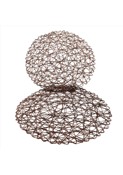 Yuvarlak Kağıt Fiber Dokuma Yer Paspaslar Dekoratif Örgülü Doğal Paspas Tatilleri Partiler Dekor 15 Inç 12 (Kahve) (Yurt Dışından)