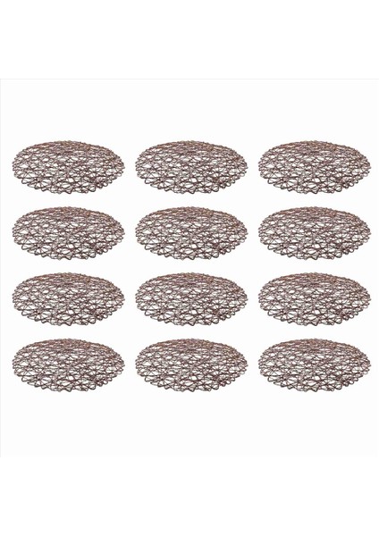 Yuvarlak Kağıt Fiber Dokuma Yer Paspaslar Dekoratif Örgülü Doğal Paspas Tatilleri Partiler Dekor 15 Inç 12 (Kahve) (Yurt Dışından) modelleri