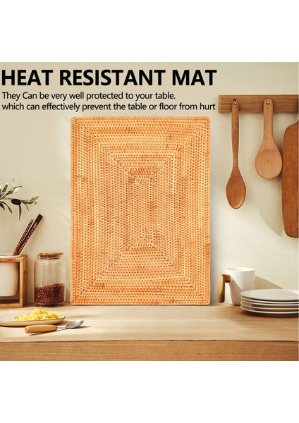 Masa Paspasları Kaymaz Rattan Placemats Yemek Masası Isıya Dayanıklı Dokuma Placemats Isıya Dayanıklı Paspaslar Yemek Masası (Yurt Dışından) indirimleri