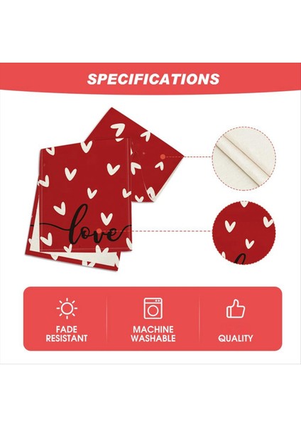 Kırmızı Aşk Sevgililer Günü Masa Koşucu Mevsim Yıldönümü Mutfak Yemek Masa Dekorasyonu Kapalı Ev Partisi (Yurt Dışından) fiyatları