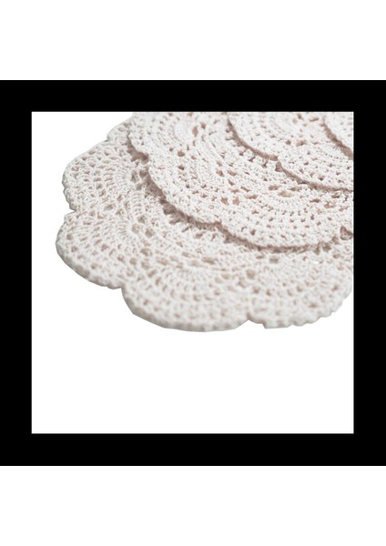 4pcs 8 6 Inç Doilies Tığ Işi Yuvarlak Dantel Doily El Yapımı Placemats Pamuk Tığ Işi Bardak Altlıkları (Bej) (Yurt Dışından) fiyatları