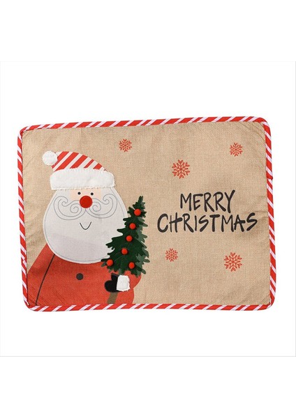 Noel Dekorasyon Malzemeleri Yaşlı Adam Nakış Placemats Yemek Masa Giyim Yalıtım Pad Masa Korku (Yurt Dışından)