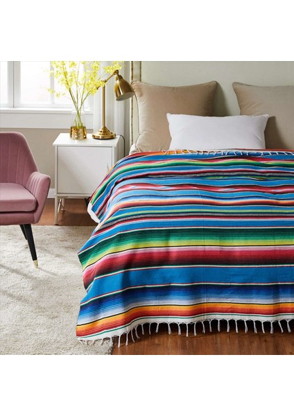 2x Meksika Battaniyesi Sarape Piknik Halı Yoga Partisi Için Tablo Decloth Hot Rod 120X180CM (Yurt Dışından) modelleri