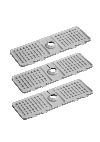 Mutfak Lavabo Musluk Ped Silikon Lavabo Musluk Ped Sıçrama Koruma Musluk Su Emme Lavabo Koruma Pedi Gri (Yurt Dışından)